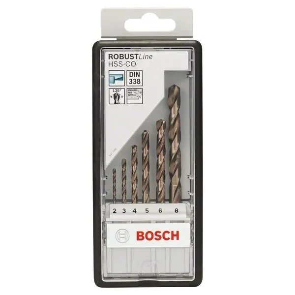 Свредла HSS-Co за метал на Bosch - 6 броя в кутия