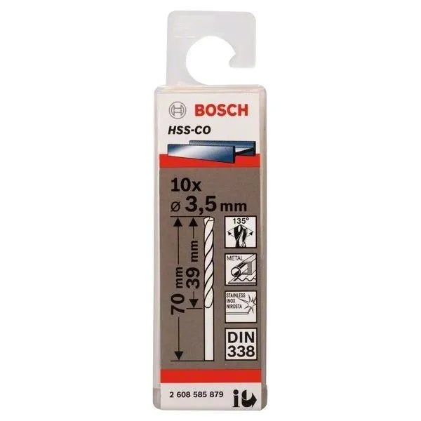 Свредло HSS-Co Standard line за метал на Bosch 3.5 mm - 10 броя