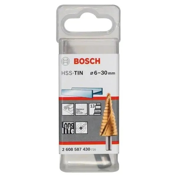 Стъпаловидно свредло HSS-TiN на Bosch 4 - 12 mm