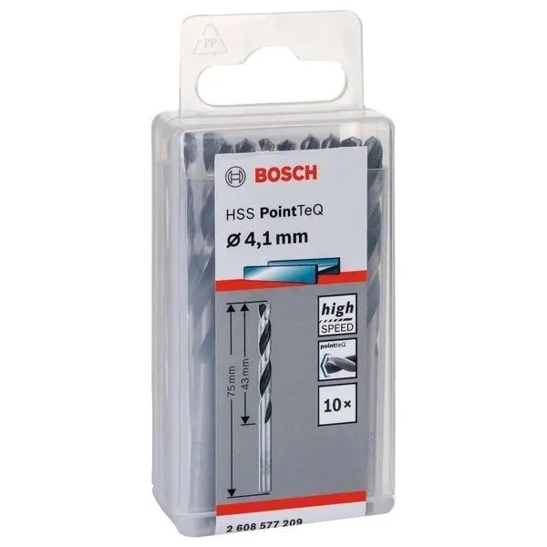 Свредло HSS за метал PoinTec 4.1 mm на Bosch комплект 10 бр.