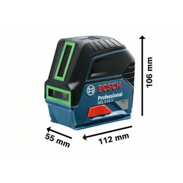 Линеен лазерен нивелир Bosch GCL 2-15G - 15м
