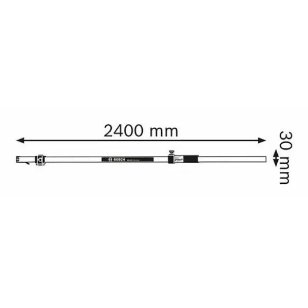 Лата за лазерни нивелири 2.4 м. Bosch GR 240 Professional
