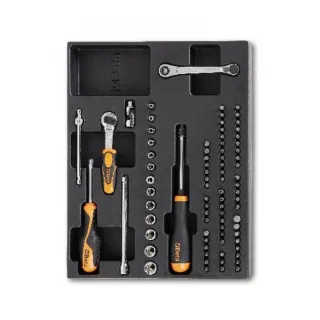 Комплект инструменти в пластмасова тава T85-81, Beta Tools