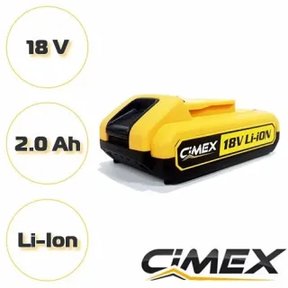 Акумулаторна батерия за CIMEX CD18V58NM Li-ion 18V, 2.0 Ah