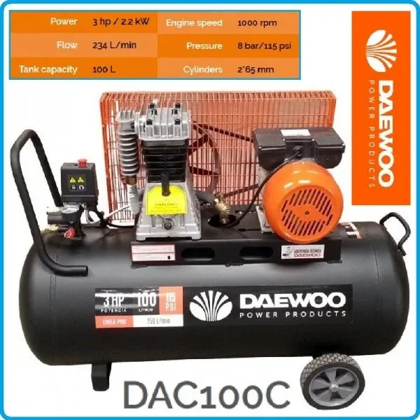 Бутален компресор за въздух Daewoo DAC100C 2.20kW