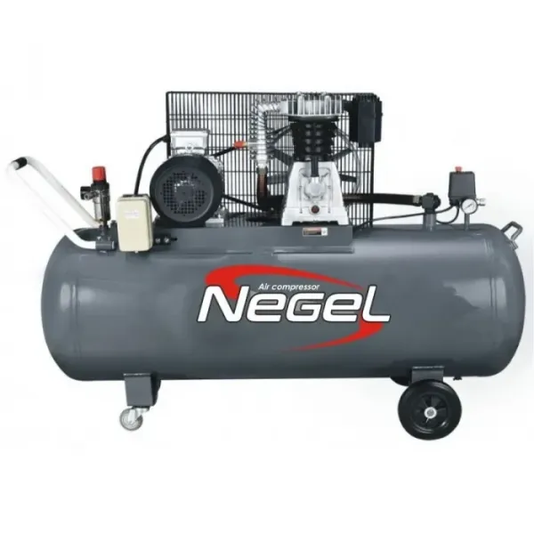 Бутален компресор с ремъчно задвижване Negel 51020/ 300л / 5.5kW