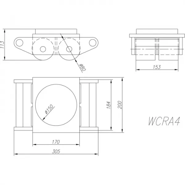 Транспортна количка с ролки CORMAK WCRA-4/ 6000 кг