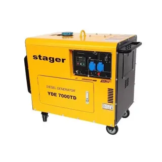 Дизелов звукоизолиращ генератор STAGER YDE7000TD, 4.2kVA, 18A