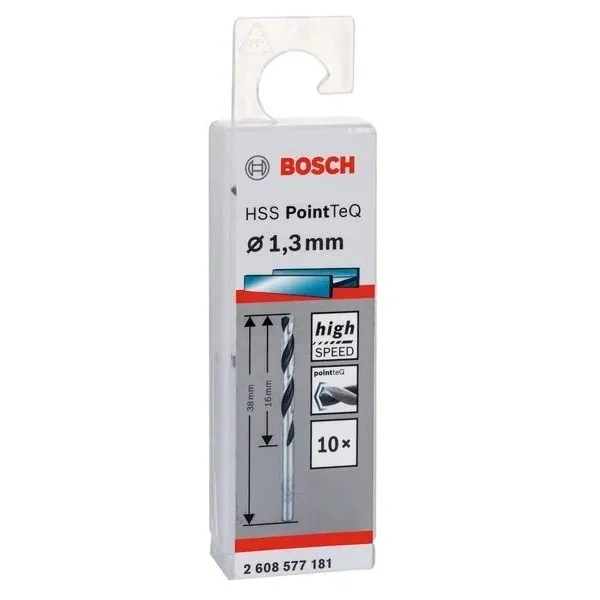 Свредло HSS за метал PoinTec 1.3 mm на Bosch комплект 10 бр.