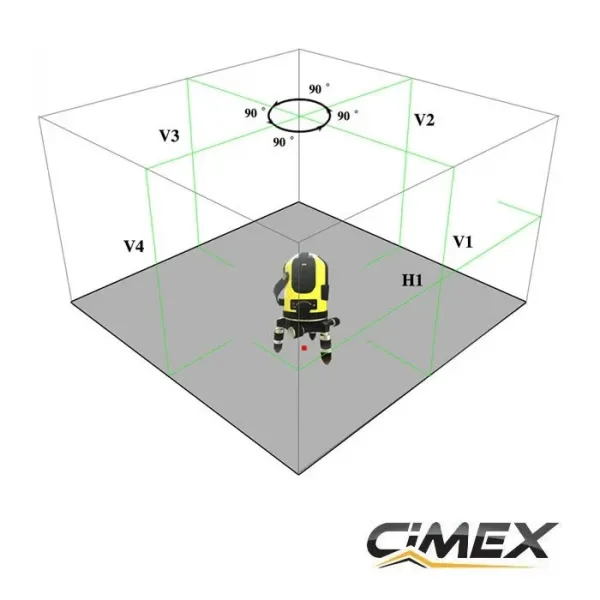 Лазерен нивелир със зелен лъч CIMEX SL1H4VG