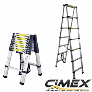 Телескопична А-образна стълба Cimex DBL TELELADDER2