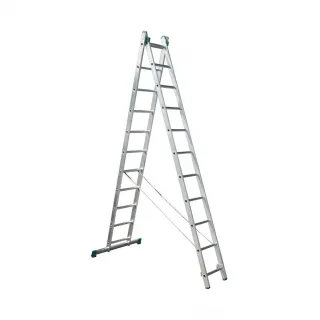 Професионална двураменна алуминиева стълба KRAUSE CORDA 2х11