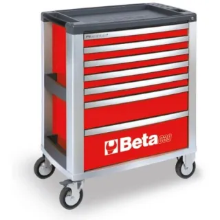 Количка за инструменти BETA, 7 чекмеджета, Червена