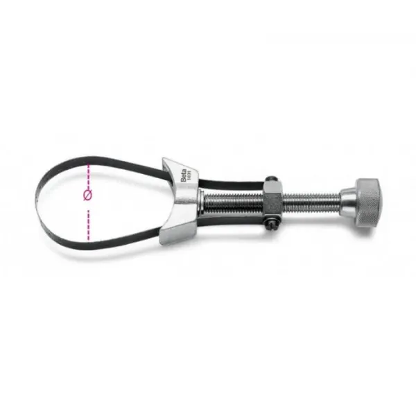 Ключ с метална лента и регулируема с винт дръжка за маслени филтри, 1491, Beta Tools