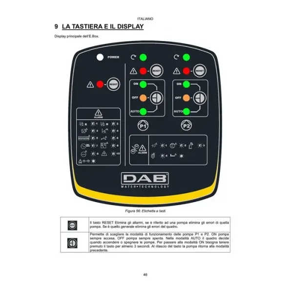 Електронно табло за защита и управление DAB E-BOX PLUS D/ 5.5 kW