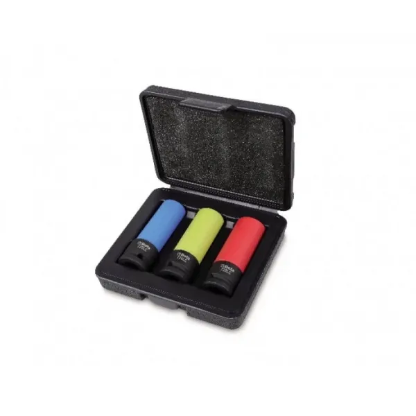 Комплект ударни шестостенни вложки на 1/2 с цветно тефлоново покритие, 720LC/C3, Beta Tools
