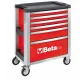 Количка за инструменти BETA, 6 чекмеджета, червен цвят