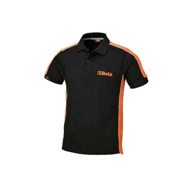 Тениска с яка, черен цвят, 9502TL - М размер, Beta Tools