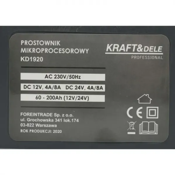 Зарядно за акумулатор с микропроцесор KraftDele KD1920/ 12/24 V