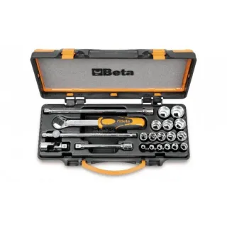 Комплект вложки 910A (16 бр) и аксесоари (5 бр) на 3/8" в метална кутия, 910A/C16, Beta Tools