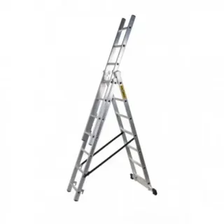 Трираменна професионална алуминиева стълба DRABEST 3x8