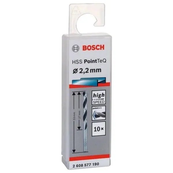 Свредло HSS за метал PoinTec 2.2 mm на Bosch комплект 10 бр.
