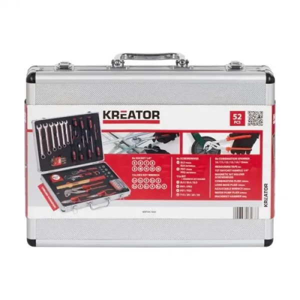 Куфар с инструменти Kreator KRT951001/ 52 части