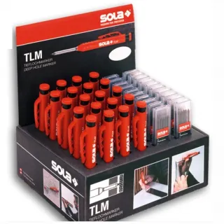 Молив дърводелски Sola TLM SET 230 мм, 20 бр. комплект, 20x6 бр. графити, за дълбоки отвори