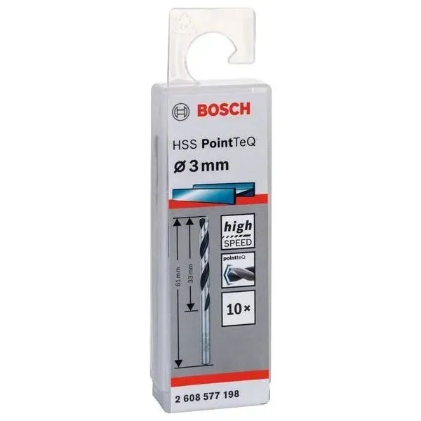 Свредло HSS за метал PoinTec 3.0 mm на Bosch комплект 10 бр.