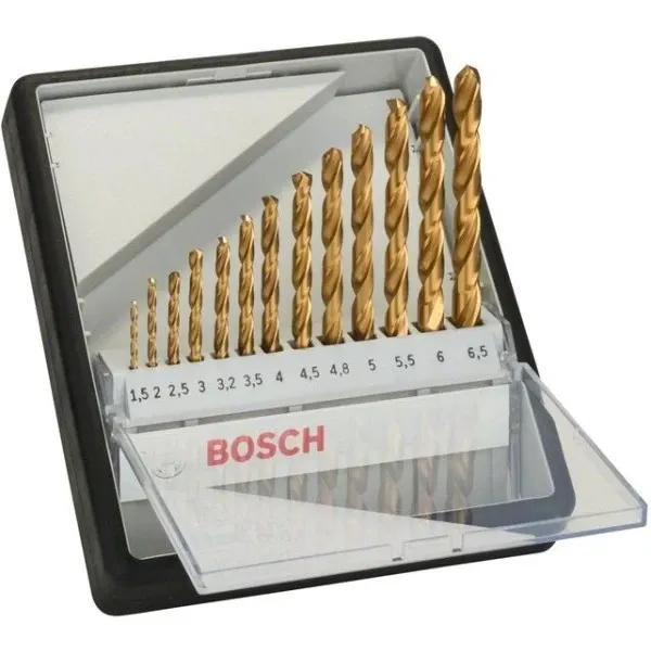 Свредла HSS-TiN за метал на Bosch комплект 13 броя