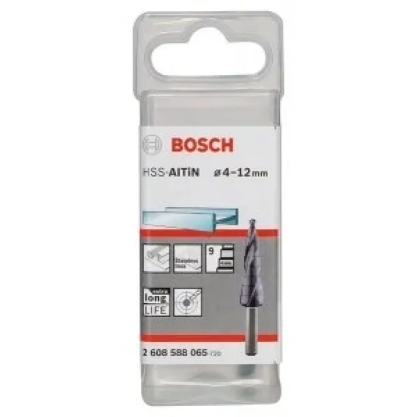Стъпаловидно свредло HSS-AlTiN на Bosch 4-12 mm