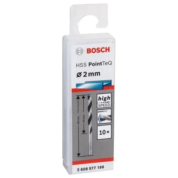 Свредло HSS за метал PoinTec 2.0 mm на Bosch комплект 10 бр.