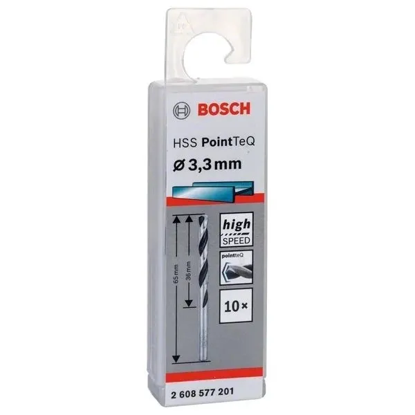Свредло HSS за метал PoinTec 3.3 mm на Bosch комплект 10 бр.